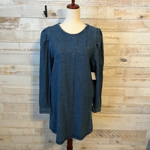 NWT Free People denim dress size 8 - Picture 3 of 9